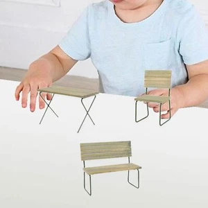 1/12 Dollhouse Table Chairs Set Dollhouse Table and Chair Model Mini Kids - Picture 1 of 5