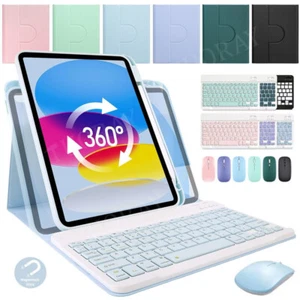 Bluetooth Keyboard Case Mouse For iPad 11th/10/9/8/7 Gen Air 3 4 5 6 Pro 11 10.5 - Picture 1 of 57