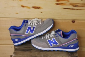 New Balance 574 WL574SJG Blue / Grey Pink Women's Athletic Running Shoes Sz 8 - Picture 1 of 10