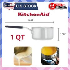 KitchenAid Stainless Steel Induction Saucepan with Pour Spouts, 1 Quart