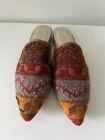 SUFI SHOES Handmade Wool Carpet Slippers Mules Shoes, 39/ US 8 1/2 - 9