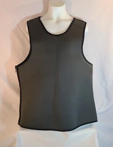 Neoprene Sauna Vest Thermal Sweat Top Slimming Body Shaper Side Zipper Men's 3XL - Picture 1 of 11