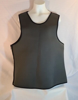 Chaleco Sauna Neopreno Térmico Sudadera Top Adelgazante Body Modelador Cremallera Lateral Para Hombre 3XL Foto 1 de 4