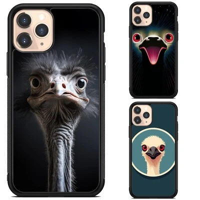Funda resistente estampado bloque avestruz feliz para iPhone 11 12 13 14 Pro Max Foto 1 de 4