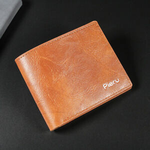 Men's Leather Wallet ID Credit Card Holder Clutch Bifold Pocket Coin Purse NEW