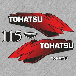 Tohatsu 115HP Motor fueraborda de dos tiempos Calcomanías Pegatinas Set reproducción 115 CV - Imagen 1 de 1