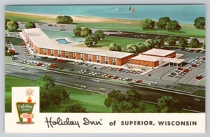 Ad Postcard Holiday Inn Hwy 2 & 53 Superior Wisconsin WI UNP Chrome - Picture 1 of 2