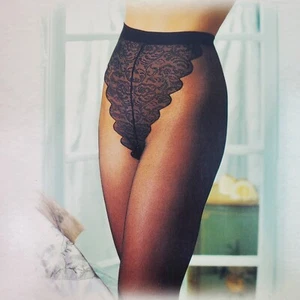 Vassarette Floral Lace Hi-Cut Panty White Size Long Nylons Pantyhose  - Picture 1 of 9