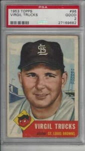 1953 Topps #96 Vergil Trucks PSA 2 Presents Besser - Bild 1 von 2
