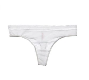 Commando Pure Pima Thong with Lace White Size L/XL 1533 - Picture 1 of 1