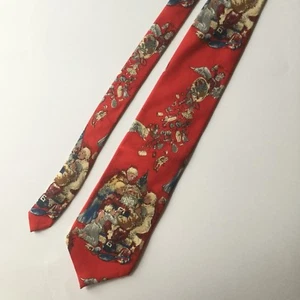 Wembley Silk Christmas Mens Neck Tie Red Santa With Children And Presents - Picture 1 of 4