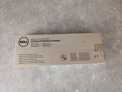 GENUINE DELL 84JJX CYAN TONER PRINT CARTRIDGE C3760N C3760DN C3765DNF UC2-3 - image 1 of 4