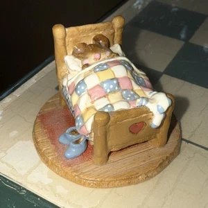 Wee Forest Folk M-136a Tuckered Out (retired) WFF Patchwork Quilt, No Box - Bild 1 von 5