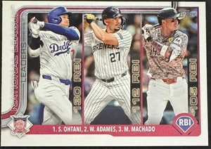 $1 BOGO Shohei Ohtani/Willy Adames/Manny Machado 2025 Topps #86 NL RBI Leaders - Picture 1 of 1