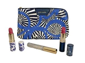 NWOB Estee Lauder Limited Edition 2 Lipsticks Pink Sunset /Clear Lip Gloss & Bag - Picture 1 of 7