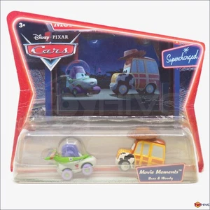 Disney Pixar Cars Buzz & Woody Movie Moments supercharged series Mattel - worn - Picture 1 of 4