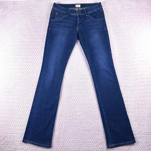 Hudson Womens Sz 27 Dark Wash Signature Bootcut Jeans Flap Pockets 29x34 - Picture 1 of 16