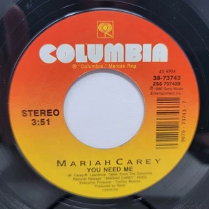 Mariah Carey You Need / I Don't Wanna 7" 45rpm m- Vinyl Soul Record free sleeve - Imagen 1 de 2