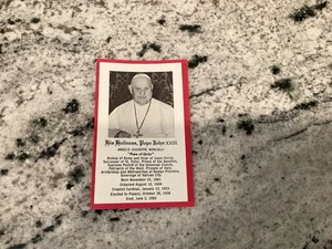Prayer Card Holy Card 1963 Pope John XXIII Angelo Giuseppe Roncalli - Picture 1 of 2
