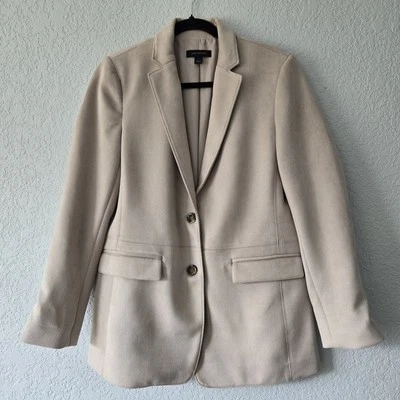 Blazer Ann Taylor 6 The Greenwich en gamuza sintética chaqueta rosa claro Foto 1 de 4