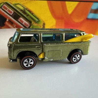 Hot  Wheels Vintage Redline 1969 Beach Bomb Olive Paint / Gray Interior - Image 1 of 4