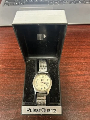 Редкие винтажные часы Pulsar от Seiko Y513-8159 одобренные железной дорогой 36 мм с коробкой - Изображение 1 из 4