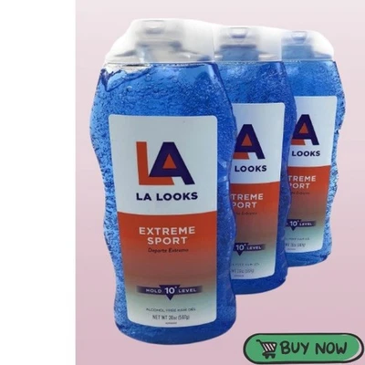 L.A. LOOKS SPORT XTRME HLD GEL 20 OZ (Pacote com 3) novo - Imagem 1 de 2