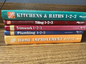 Lot of 5 Home Depot DIY Home improvement Books Hard Cover - Imagen 1 de 7