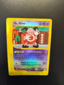 Carta POKÉMON Raro MR. MIME #95a/147 SET AQUAPOLIS 2002 REVERSE ITA PSA Holo BGS - Foto 1 di 6