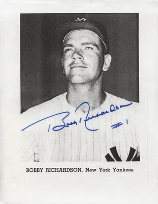Bobby Richardson Signed 8x10 Photo New York Yankees 1960 WS MVP JSA - Image 1 of 2