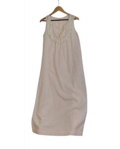 Vintage Barbizon Pastel Pink Lace Ruffle Floral Embroidered Long Nightgown Small - Picture 1 of 14