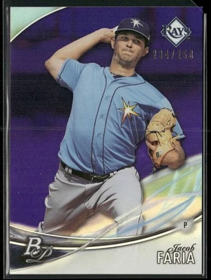 2016 Bowman Platinum Top Prospects PURPLE #TP-JF Jacob Faria /250 - Image 1 of 2
