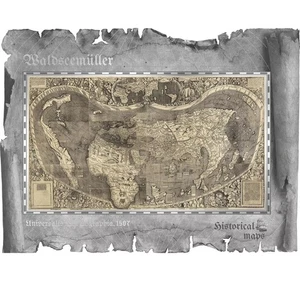 2018 Cook Islands Waldseemuller Historical Maps Foil Silver Note 30g - Picture 1 of 4