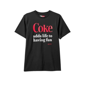 Brixton x Coca-Cola kurzärmeliges T-Shirt ""Having Fun"" (schwarz) - Bild 1 von 1