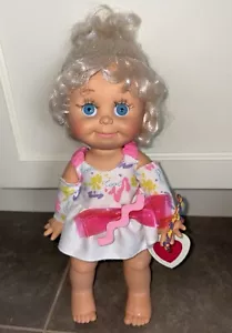 Galoob 1990 Baby Face Doll So Sweet Sandi Blonde Hair Doll 13” Face #1 - Picture 1 of 4