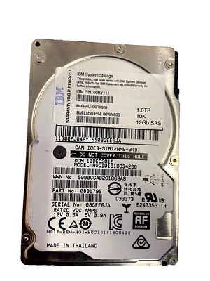 HGST 1.8TB  2.5" SAS 12Gb SAS 10KHDD HUC101818CS4200 - Image 1 of 2