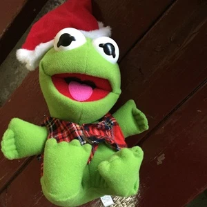 Kermit-Baby Kermit / Jim Henson with removable Christmas outfit  - Picture 1 of 2