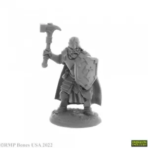 BALZADOR, CLÉRIGO HUMANO Reaper Miniaturas Bones USA Dungeon Dwellers REM07029 D&D - Imagen 1 de 6
