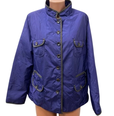 BOGNER Talla DE 48 - 3XL Mujer Chaqueta Morado LOGO Cuello Stand-up Cremallera Foto 1 de 4