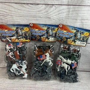 Blue and Gray Civil War, Toy Plastic Soldiers by Magic / 3 Bags - Picture 1 of 9