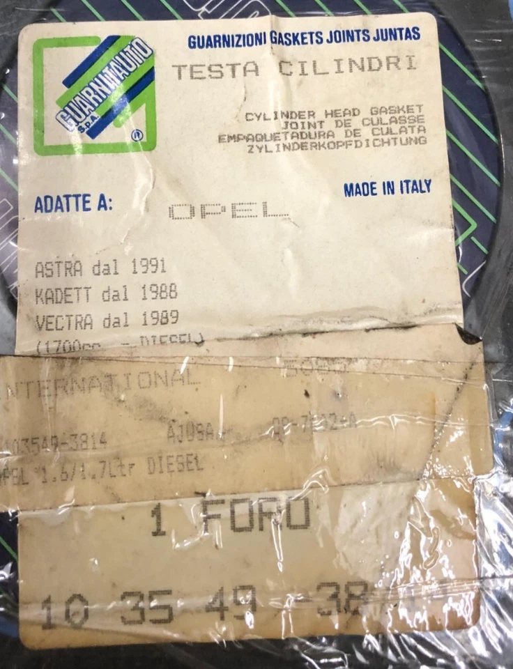 Cyl. Прокладка головки 103549-3814 Guarnitauto подходит для Opel Dal Astra Kadett Vectra 1.7 - Изображение 1 из 3