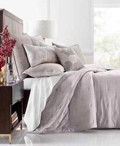 Hotel Collection Remnant Coverlet Cotton/Linen Taupe King 110" x 96" $420 - Picture 1 of 9