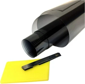 39inc x 20Feet Uncut Roll Window Tint Film %15 Dark Black Car Home Office Glass - Picture 1 of 6