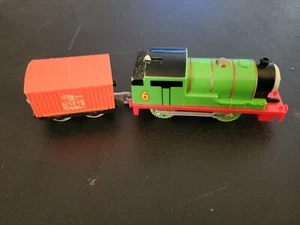 Thomas And Friends, Percy Motorized With Cargo Car, 2013, Mattel - Picture 1 of 3