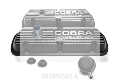 Se adapta a cubiertas de válvula antiarrugas negras Ford Performance SBF M-6582-A Foto 1 de 2