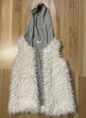 Girls Splendid Hooded fur vest gray ivory 5/6 - Image 1 of 4