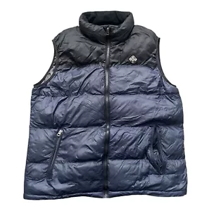 Chaleco acolchado acolchado azul marino Schott NYC para hombre talla grande - Imagen 1 de 9