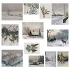 Eclectic Vintage Posters Winter Gallery Wall Art Christmas Canvas Oil Paintin...