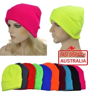 Winter Unisex Men Classic Foldup Fold Up Ear Head Warmer Skull Knit Beanie Hat - Picture 1 of 45