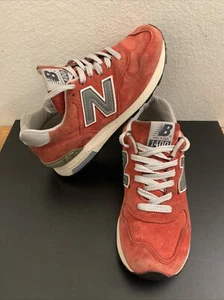 New Balance 1400 J. Hecho en la tripulación en EE. UU. rojo gris para hombre talla 7 D - Imagen 1 de 11